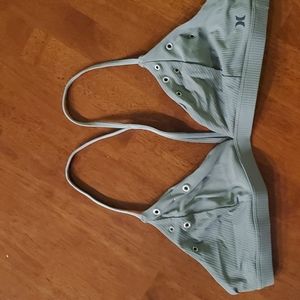 Green Hurley bikini top